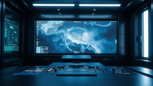 策略对战游戏界面截图,俯视角战场地图,多个单位在战斗,战术网格布局,军事风格色彩